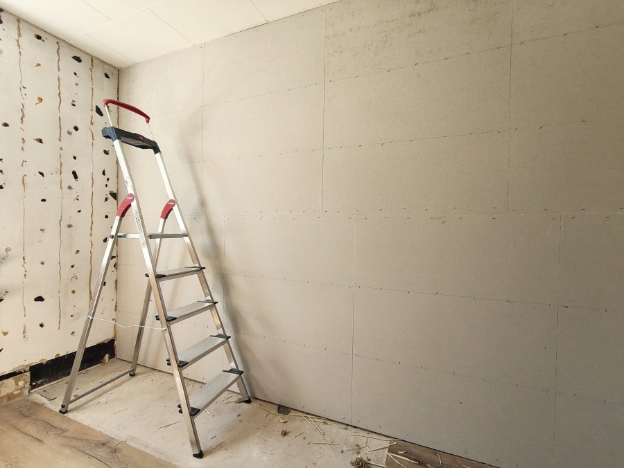 Current status: The partition wall surface is ready for further work.