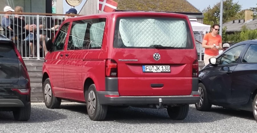 Malene spotted a minivan from Fürth today! In Tversted of all places.